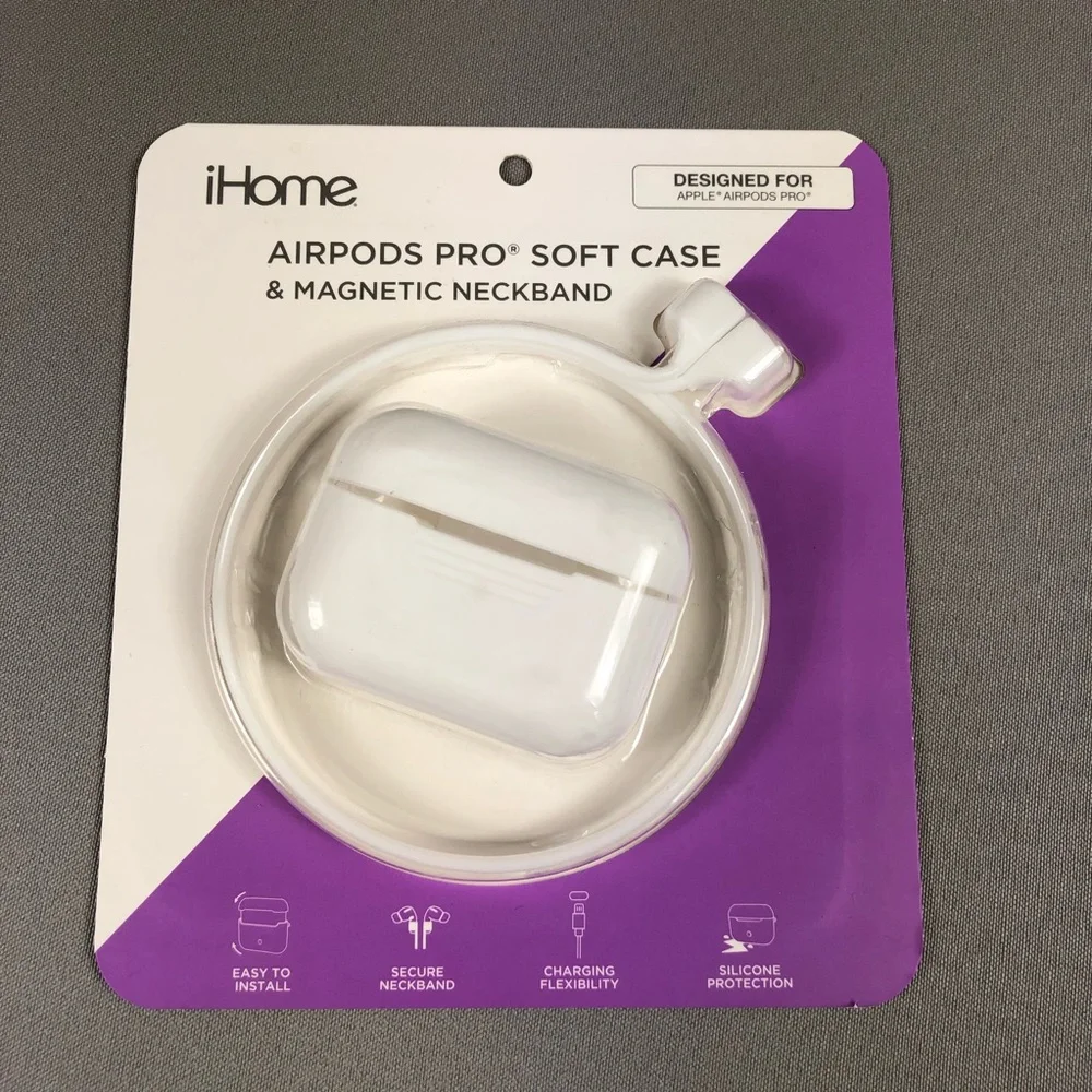 iHome Airpods Case with Magnetic Neckband 2pack
